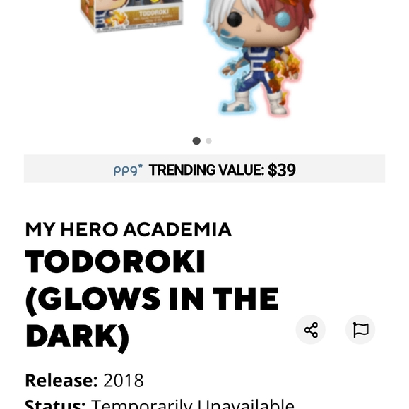 Funko My Hero Academia Todoroki GITD LE Convention Exclusive - Picture 4 of 4